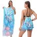 2-in-1 Foldable Printed Bath Beach Towel Integrated Bag With Storage_desvips.com