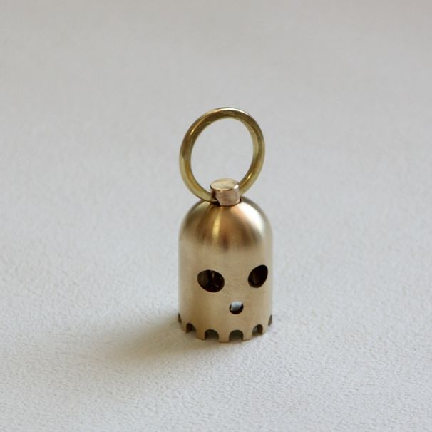 CNC Pure Brass Copper Ghost Bell, Wind Chime, EDC Paracord Knife Pendant, Car And Phone Accessory, Keychain_desvips.com