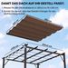 Ersatzdach Für 3 X 3 M Pergola, Einziehbar, Mit Regenabflusslöchern, Wetterfest, Polyester, 250 X 255 Cm Kaffee_desvips.com