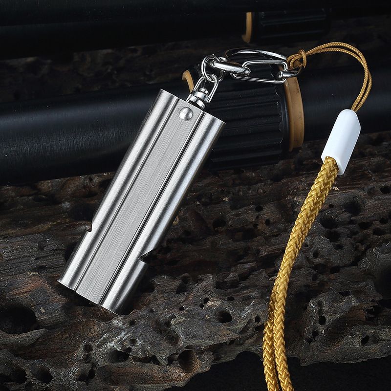 Outdoor 304 Stainless Steel Dual Tube High Decibel Sound Quick Hook Portable Earthquake Rescue Firefighting Referee_desvips.com
