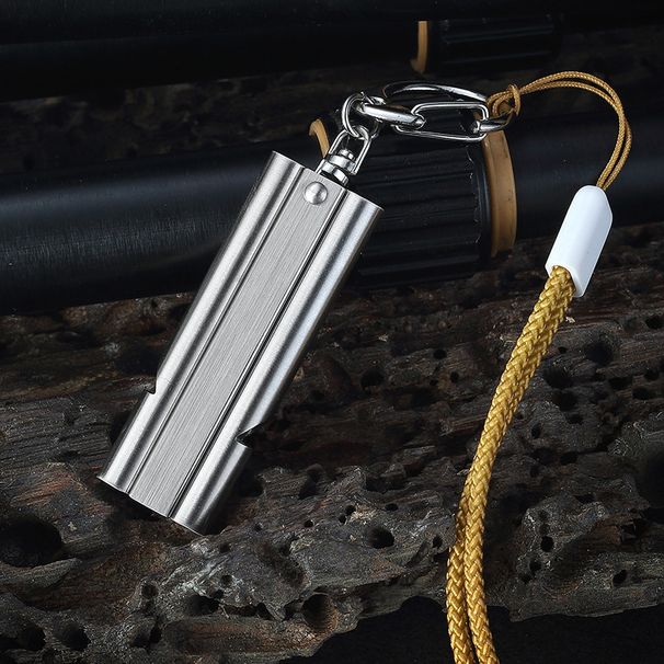Outdoor 304 Stainless Steel Dual Tube High Decibel Sound Quick Hook Portable Earthquake Rescue Firefighting Referee_desvips.com
