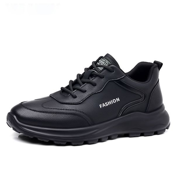 New Casual Men's Shoes Spring Explosion Leather Thick Sole Trend Business Comfortable Shoes Soft Sole Sports Shoes_desvips.com