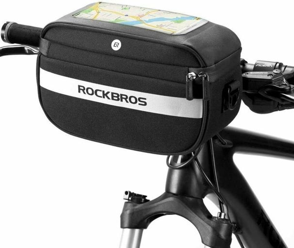 ROCKBROS Handlebar Bag, Bicycle Bag, Handlebar Basket, Bicycle Basket, Shopping Bag_desvips.com