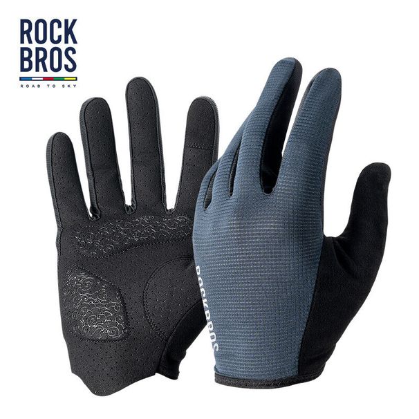 ROCKBROS Road - to - Sky Gloves, Cycling Gloves with Touchscreen Function, Full - Finger Design_desvips.com