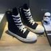 BLACKLEAD RO Lace Up Classic RICK Black And White OWENS High Top Canvas Shoes_desvips.com