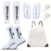 FS 5-Piece Football Protective Set – Shin Guards, Leg Sleeves & Anti-Slip Socks With Dotted Grip – Complete Soccer Gear For Adults & Youth_desvips.com