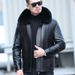 2024 Winter New Haining Genuine Leather For Men Thickened Casual Sheepskin Fleece-Lined Jacket Coat Trendy_desvips.com