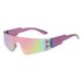 New colorful men's rimless sunglasses Colorful stylish women's Punk Y2K Sports sunglasses_desvips.com