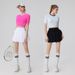 High Quality New Short Sleeved Flower Bud Casual Badminton Short Skirt Set Slimming Golf Women's Tennis Suit Set_desvips.com