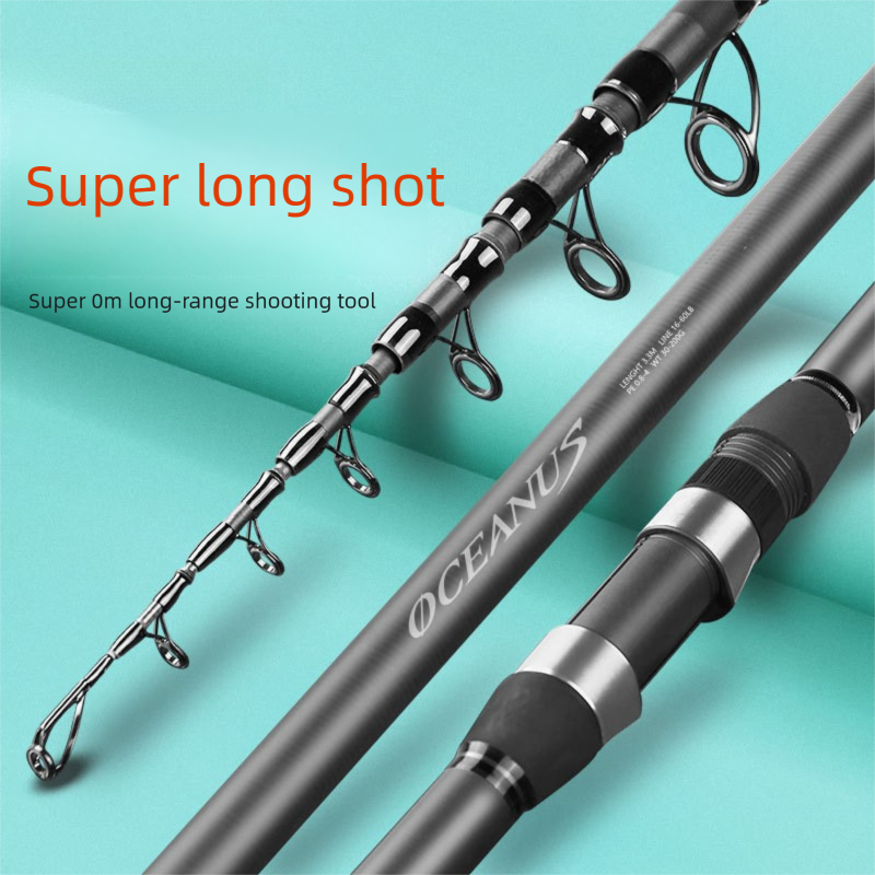 Ultra-Light Carbon Fiber Surf Casting Rod Combo, Long-Distance Casting Fishing Rod Set For Silver Carp & Bighead Carp_desvips.com