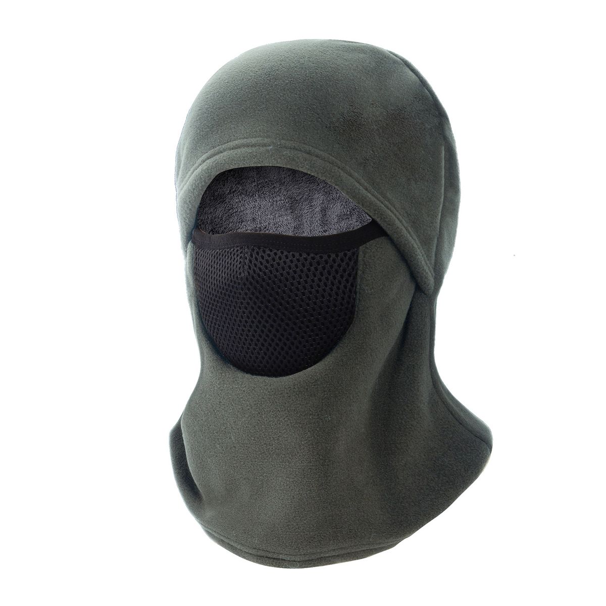 Unisex Windproof Fleece Balaclava Face Mask - Warm Cycling Hood For Men & Women - All-Season Outdoor Sports Neck Gaiter (Black, Gray, Army Green)_desvips.com