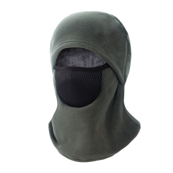 Unisex Windproof Fleece Balaclava Face Mask - Warm Cycling Hood For Men & Women - All-Season Outdoor Sports Neck Gaiter (Black, Gray, Army Green)_desvips.com