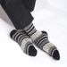 6 Pairs Men's Business Socks High Quality Cotton Soft Casual Brand Stripe Black Gentleman Plus Size Male Dress Sock_desvips.com