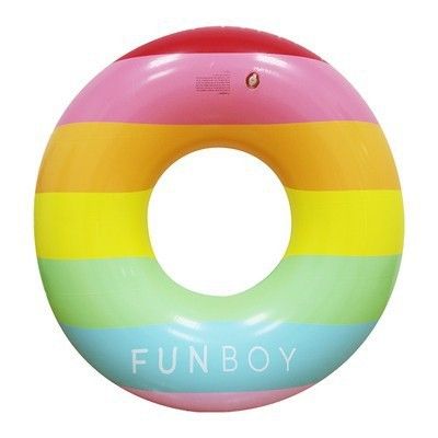 Thickened PVC Inflatable Pool Float - Rainbow/Star/Leaf/Orange Designs (Heavy-Duty 600D Non-Slip Grip Supports 250lbs UV-Resistant)_desvips.com