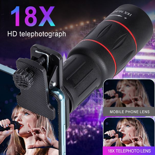 Mobile Phone Telescope With 18x Magnification, Outdoor Professional Portable Monocular Telescope_desvips.com