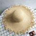 Spring New Frayed Wide Brim Raffia For Women Summer Beach Seaside Vacation Protection Sun Hat Trendy_desvips.com
