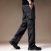 001 American Style Pants For Men, Autumn Thin Waterproof Loose Straight Leg Cargo Pants, Wear-Resistant And Dirt-Resistant_desvips.com