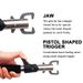 VTAVTA 23CM Stainless Steel Fishing Gripper Professional Fish Catcher Lip Grip Clamp Grabber Folding Pliers Holder Fishing Tool_desvips.com
