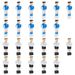 Table Football Players - White And Blue - Suitable For 15.9 Mm Foosball Rods - 11 Players In Black/White & Blue/White Clothing_desvips.com