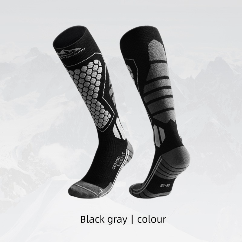 Ski Men Winter Warm Women Pressure Calf Professional Cycling Climbing Running Hiking Compression Long Tube Socks_desvips.com