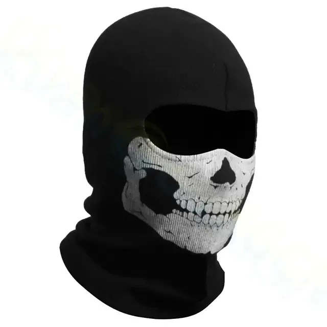 Bicycle Balaclava Full Face Mask Skull Print Motorcycle Full Face Mask Windproof Skiing Head Neck Warmer Bicycle Helmet_desvips.com