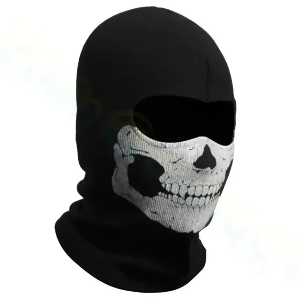Bicycle Balaclava Full Face Mask Skull Print Motorcycle Full Face Mask Windproof Skiing Head Neck Warmer Bicycle Helmet_desvips.com