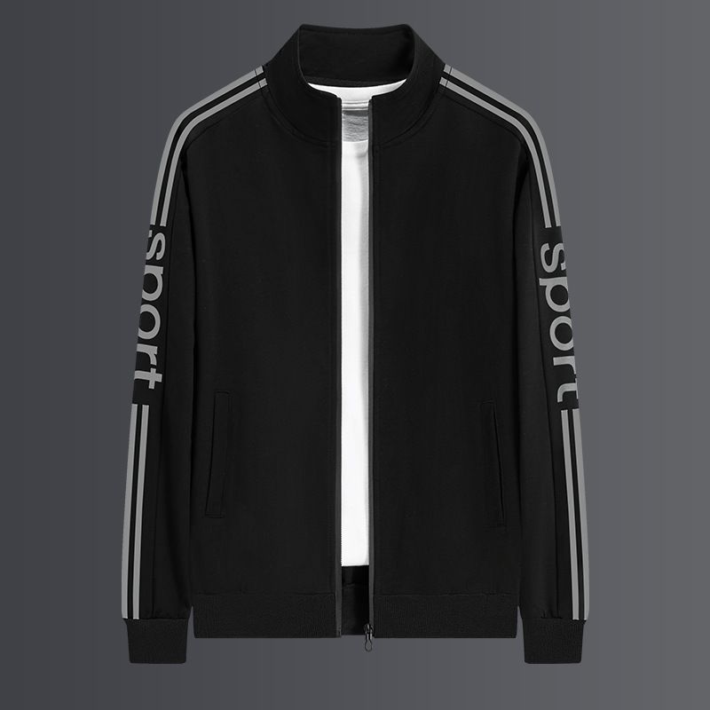 Men's Clothing sports suit men's spring and autumn sweatshirt outdoor running leisure two piece suit loose trend plus size jacket_desvips.com