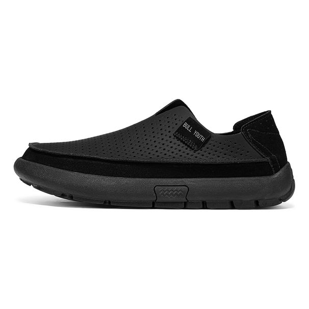 Fashion Leather Men Casual Comfortable Soft Walking Sneakers Slip On Loafers Breathable Lightweight Platform Driving_desvips.com
