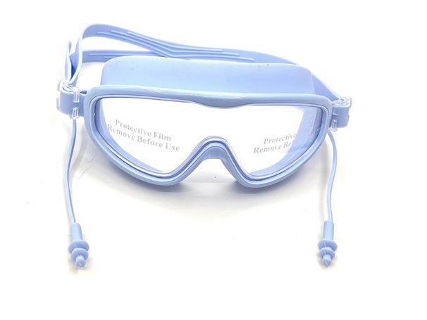 Large frame swimming goggles anti-fog ear plugs silicone swimming goggles swimming glasses_desvips.com