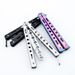 Butterfly Practice Stainless Steel Ornamental Knife Unsharpened Portable Reversible Outdoor Tool_desvips.com
