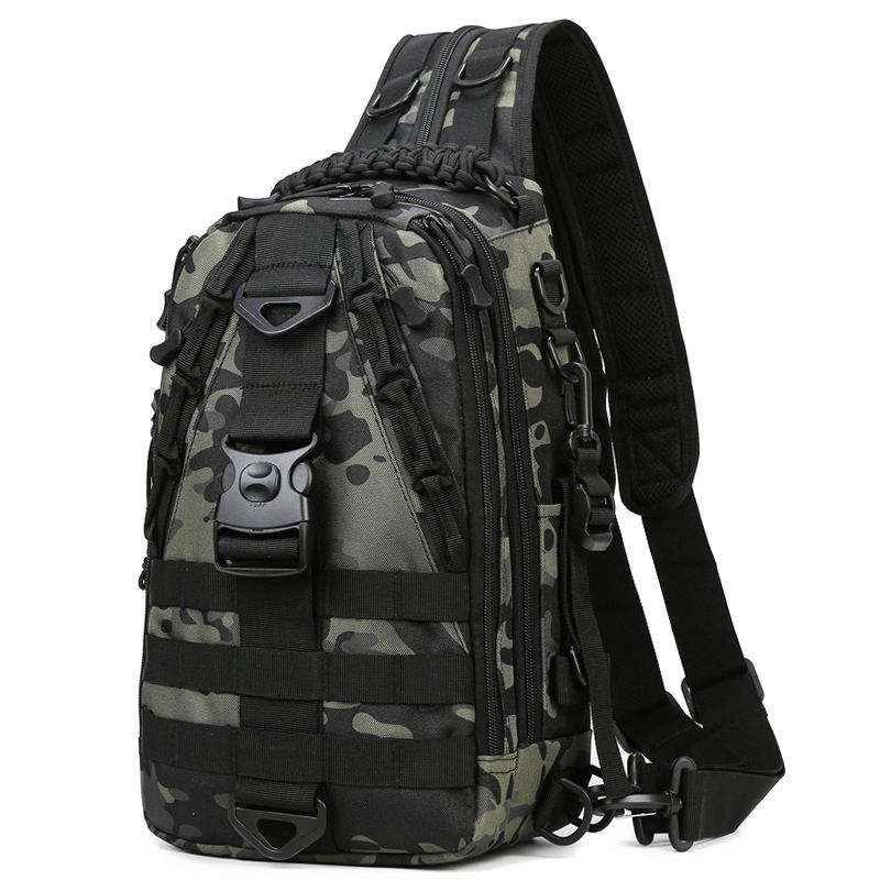 Tackle Bag Backpack Large Capacity Tactical Backpack Men's Multifunctional Outdoor Travel Mountaineering Cycling Camouflage Single Shoulder Dual Use_desvips.com