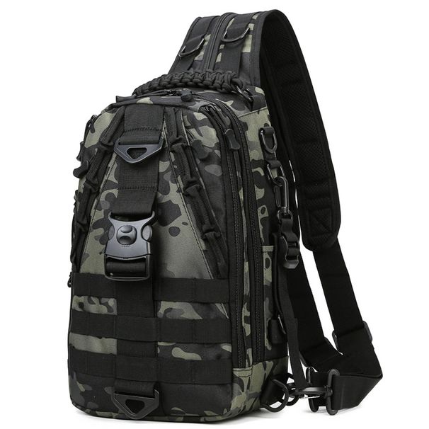 Tackle Bag Backpack Large Capacity Tactical Backpack Men's Multifunctional Outdoor Travel Mountaineering Cycling Camouflage Single Shoulder Dual Use_desvips.com