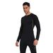 Autumn Winter Sports Top Base Layer Fleece Lined Thermal Underwear Basketball Training Wear Fitness Clothing Long Sleeve_desvips.com