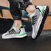 Breathable Mesh Sports Korean Fashion Trend Travel Running Shoes Casual Men's Sneakers Flat Heel Cross Buckle Design_desvips.com