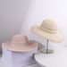Fashion New Hepburn Style Vacation Versatile Straw British Round Top Sun Protection Beach Sunshade Fisherman Hat_desvips.com