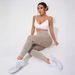 High Waisted Seamless Yoga Pants Women's Sand Washed Cropped Fitness Sports Running Tight Fitting High Elasticity European American Style_desvips.com
