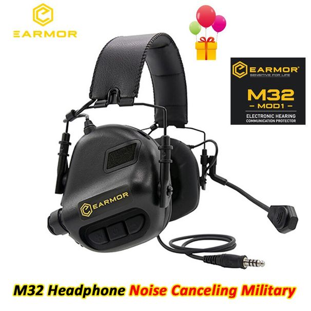 EARMORM32 Electronic Noise-Cancelling Headset With Microphone For Communication, Special Forces Training Tactical Ear_desvips.com