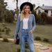 New women's clothing women's brushed pit strip solid color long-sleeved women's cardigan jacket_desvips.com