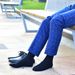 6 Pairs Men's Black Cotton Dress High Quality Long Calf Socks Autumn Winter Sweat Resistant Anti Odor_desvips.com