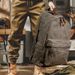 Travel Retro School Bag Casual Military Style Oil Wax Canvas_desvips.com