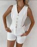 Women's clothing hanging dye lace sleeveless fashion casual suit _desvips.com