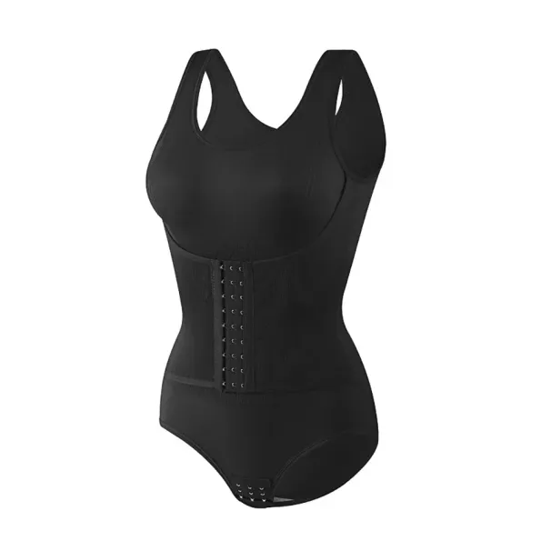 Bodysuit Shapewear With Zipper Belt Women Tummy Control Fajas Body Shaper Waist Trainer Slimming Cincher Corset Tops_desvips.com