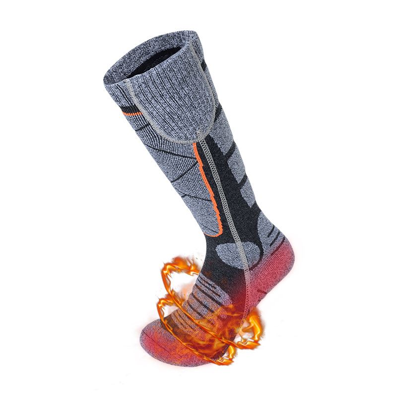 Electric Heated Ski Socks - Smart USB - Rechargeable Thermal Knee - High Socks For Winter Sports_desvips.com