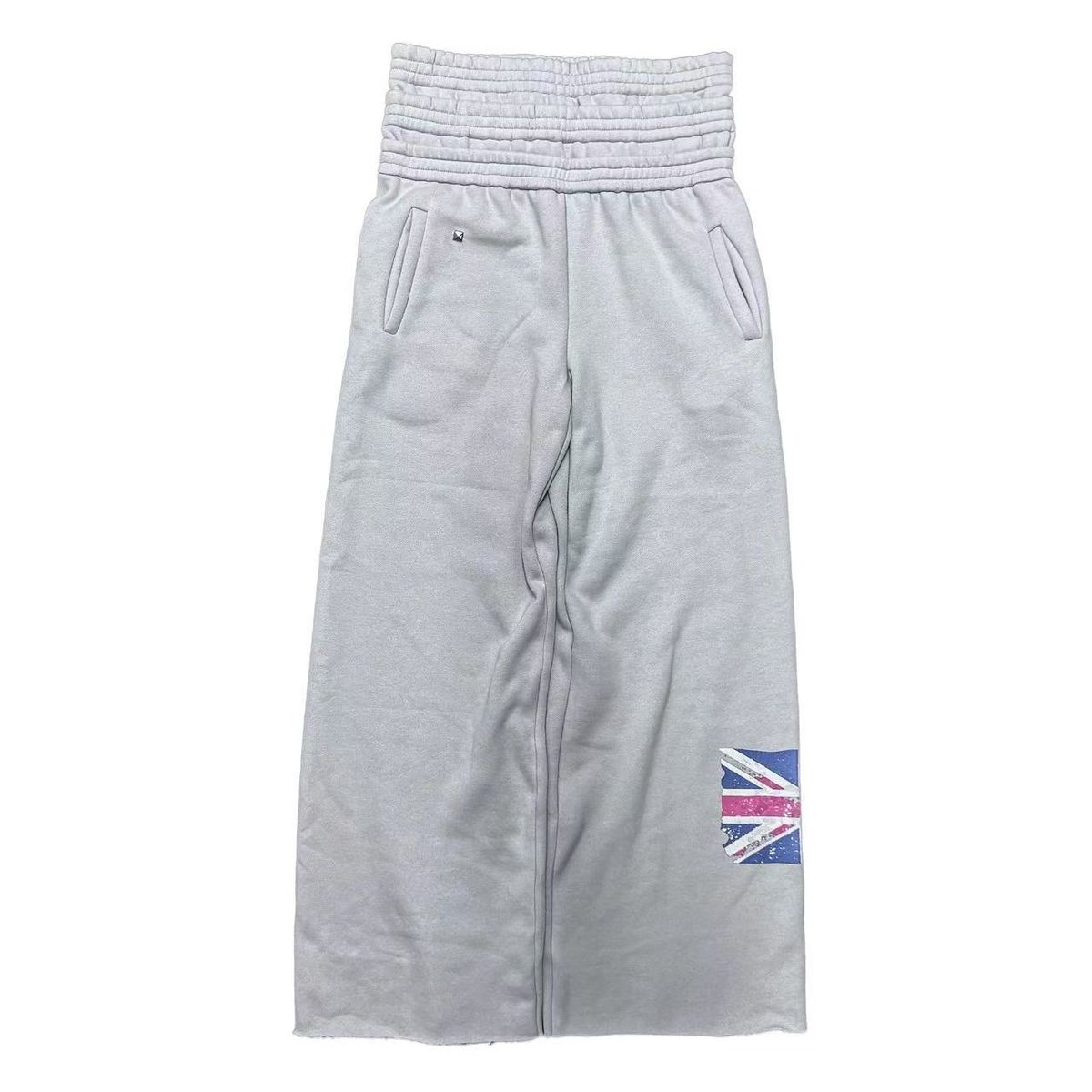 New Youth Trend Flag Print Sports Wasteland Style Casual Comfortable High Waist Long Pants_desvips.com