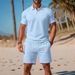 New Printed Men's Trendy Turn-Down Collar Casual Shirt Refreshing Summer Short Sleeve Top_desvips.com
