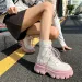 Booties Cute Pink Footwear Female Ankle Boots White Punk Style Kawaii Short Shoes For Women Combat Demi-season Sale Pu_desvips.com