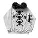 Men's Hoodie With Zipper, Skull Print, Plush Cap Design, Spring And Autumn Cardigan Jacket_desvips.com