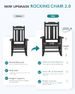 SERWALL HDPE Oversized Outdoor Rocking Chairs Set Of 2, Patio Rocker, Black_desvips.com