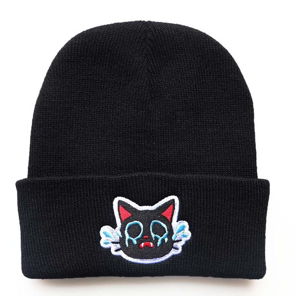 2024 Knitted Cartoon Cute Cat Warm For Men And Women Students Beanie Pullover Hat_desvips.com