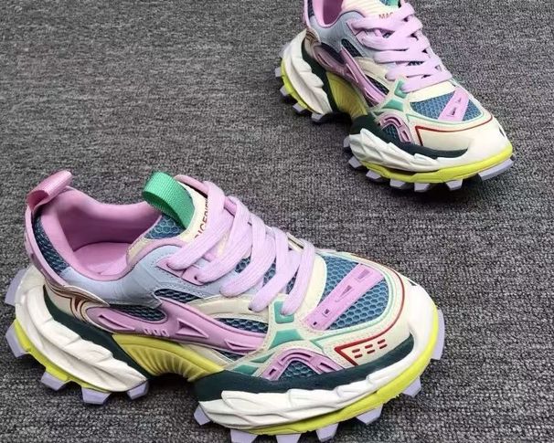 New Goods Platform Bottom Lace Up Mesh Breathable Shock Absorption Non Slip Casual Dad Shoes_desvips.com